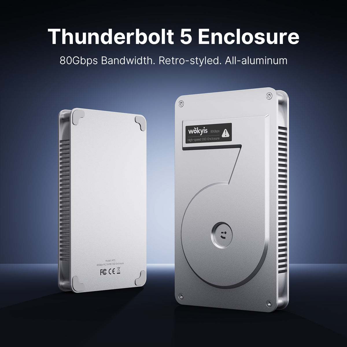 Retro 80Gbps M.2 NVMe SSD Enclosure compatible with Thunderbolt 5/4/3 and USB4