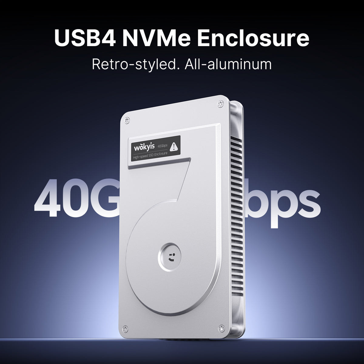 Retro 40Gbps M.2 NVMe SSD Enclosure compatible with USB4 Thunderbolt 4/3