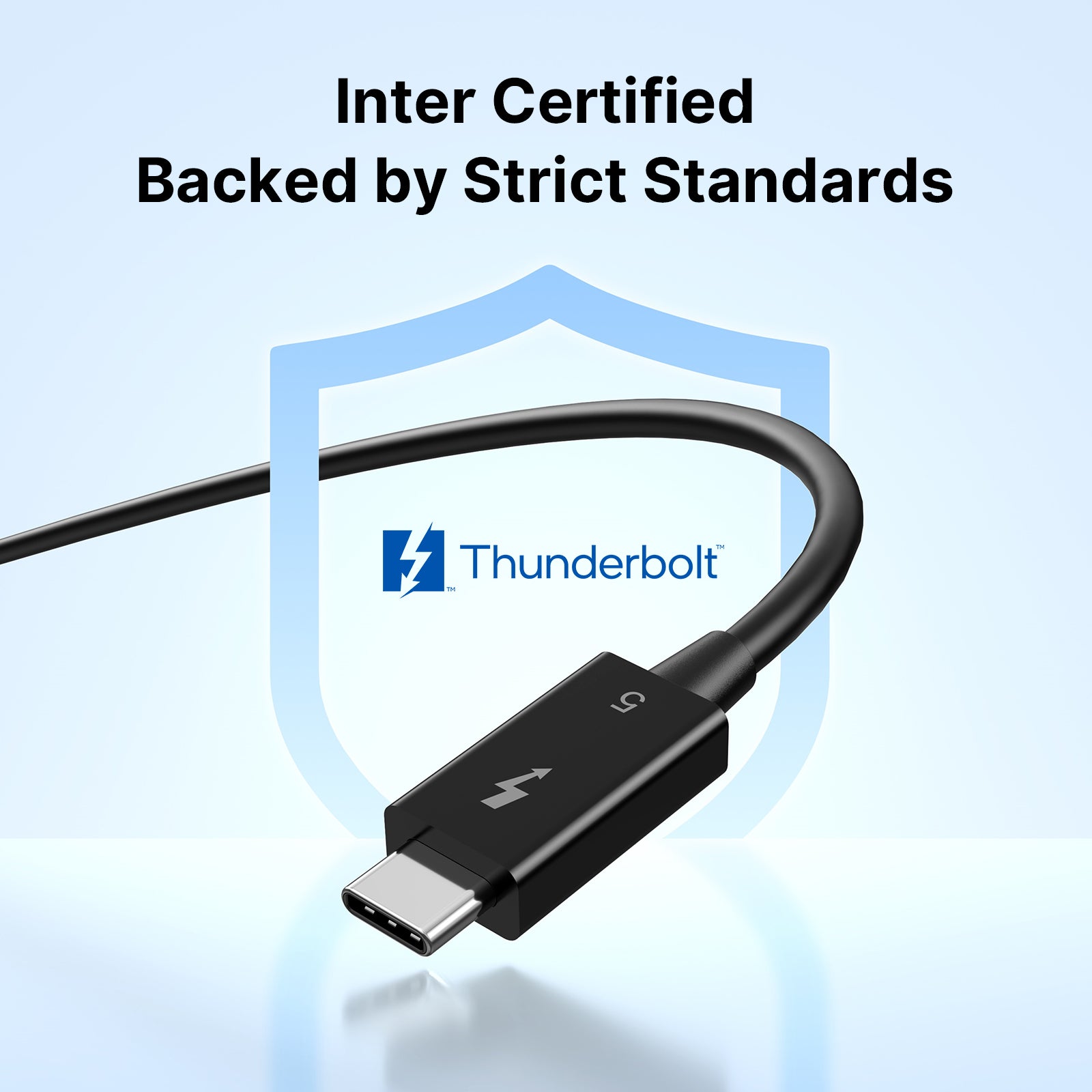120Gbps Thunderbolt 5 Cable, 3.3ft/1m, 240W Charging, 8K@60Hz Video, Compatible with Thunderbolt 5/4/3
