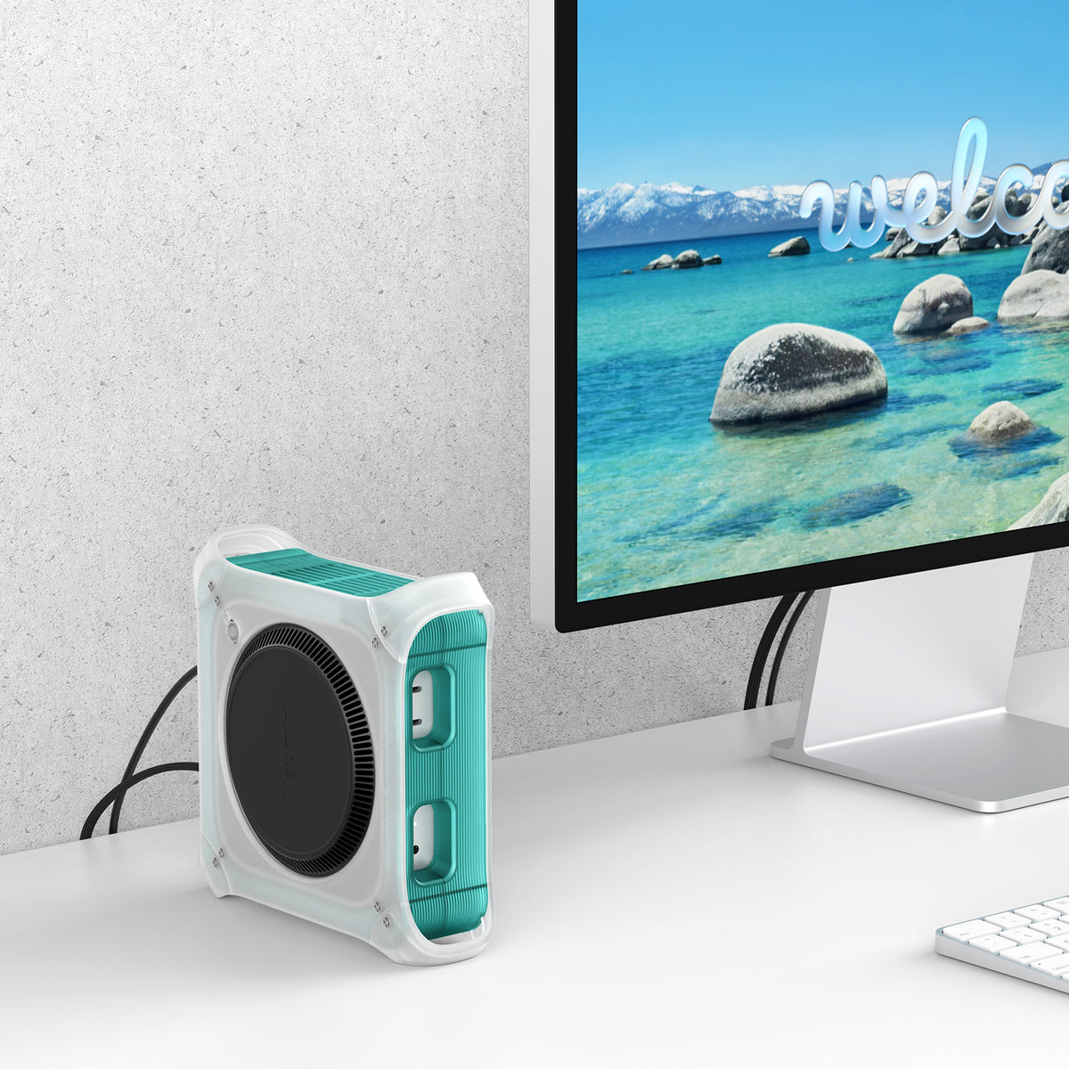 Retro Vertical Stand for Mac mini M6/M5/M4, Easy Access to Power Button, Cooling Desgin, Scratch-Proof, Anti-Slip Pads