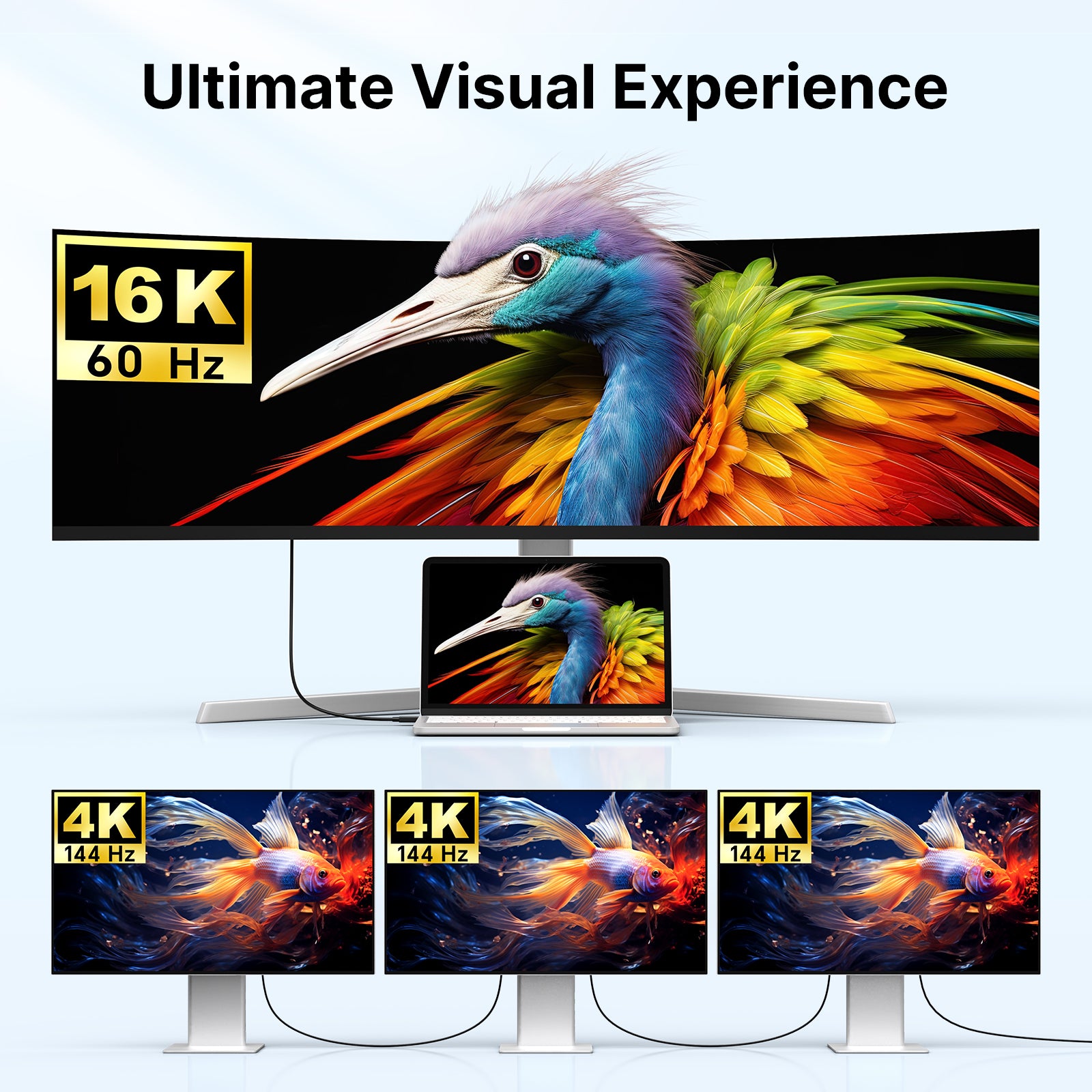 120Gbps Thunderbolt 5 Cable, 3.3ft/1m, 240W Charging, 8K@60Hz Video, Compatible with Thunderbolt 5/4/3