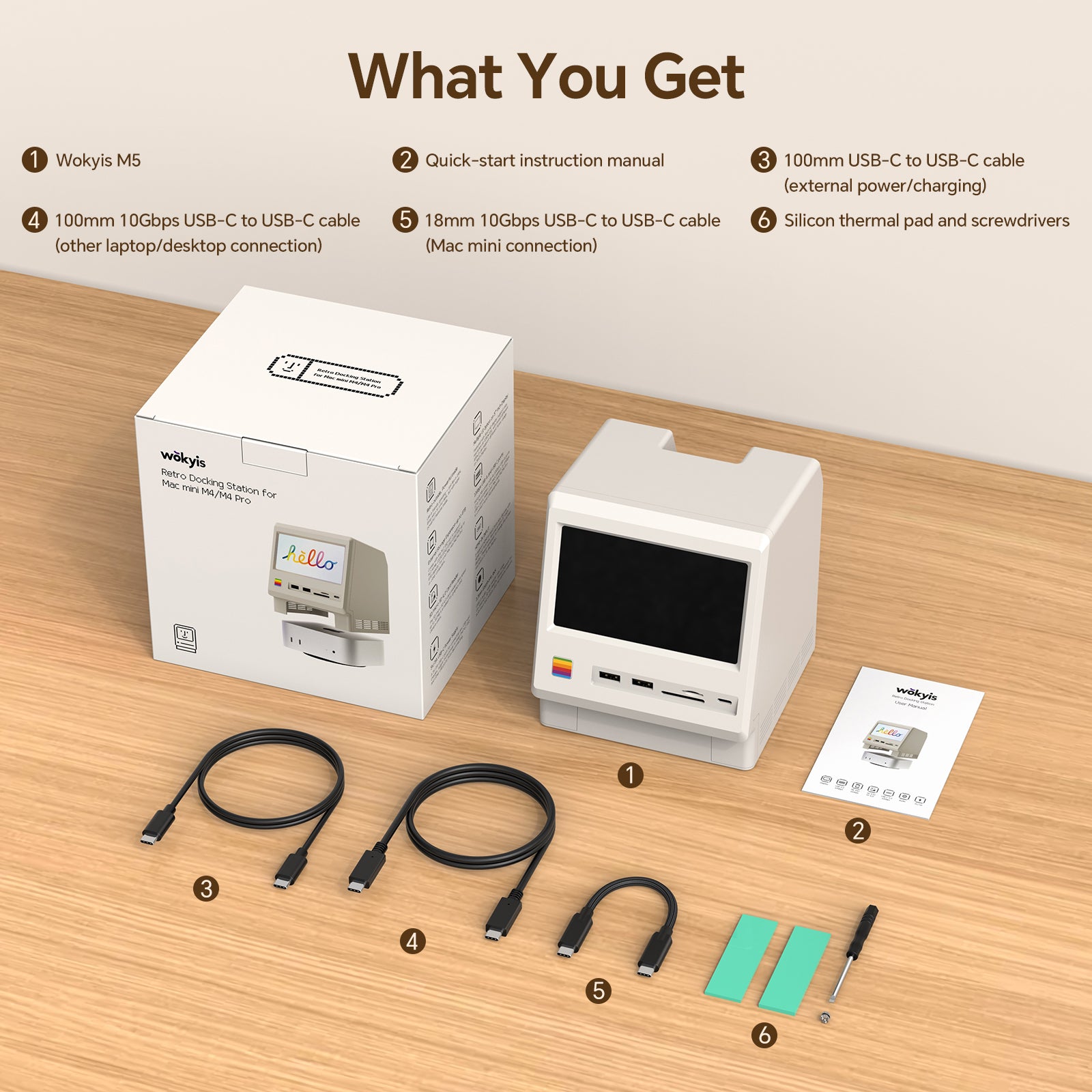その他 wokyis M5 Mac mini M4/M4 Pro Wokyis M5: Retro Docking Station for Mac mini M4