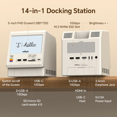 Mac mini M4 Retro Dock with 10Gbps SSD NVMe Enclosure