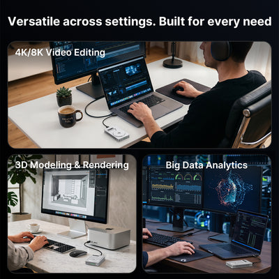 Retro 80Gbps M.2 NVMe SSD Enclosure compatible with Thunderbolt 5/4/3 and USB4