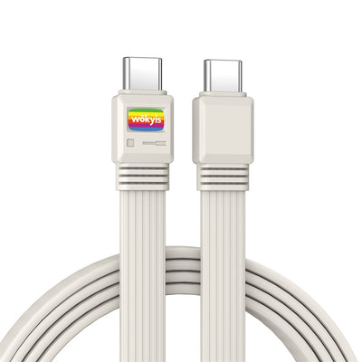 Retro 80Gbps USB4 Flat Cable, 3.3ft/1m, 240W Charging, 8K@60Hz Video, Compatible with Thunderbolt 5/4/3