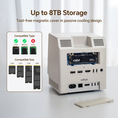 Mac mini M4 Retro Dock with 10Gbps SSD NVMe Enclosure