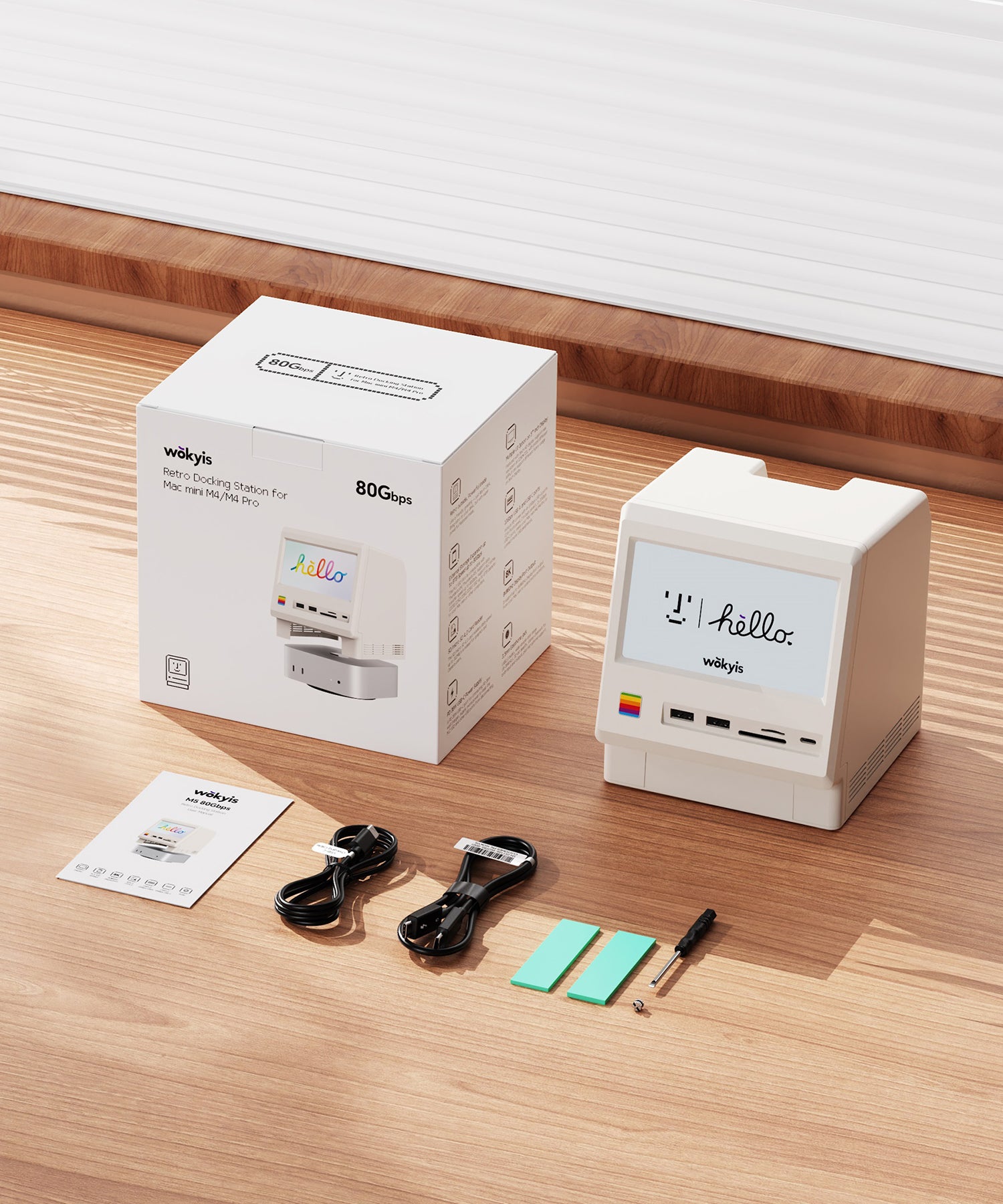 Mac mini M4 Retro Dock with 80Gbps SSD NVMe Enclosure and 5-inch