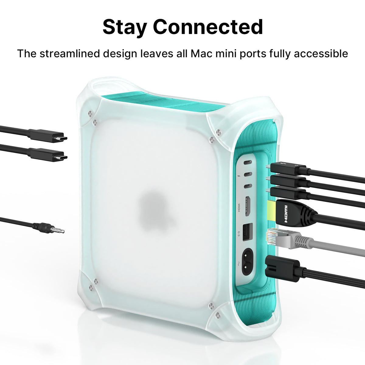 Retro Vertical Stand for Mac mini M6/M5/M4, Easy Access to Power Button, Cooling Desgin, Scratch-Proof, Anti-Slip Pads